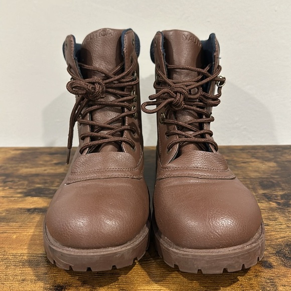 Mens Brown Nautica Boots Sz 12 - Picture 5 of 6